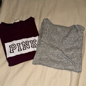 PINK shirts size Medium - price is for both